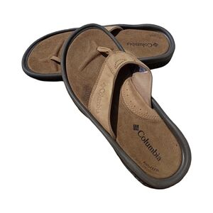 Columbia Tango Brown Suede Flip-Flops